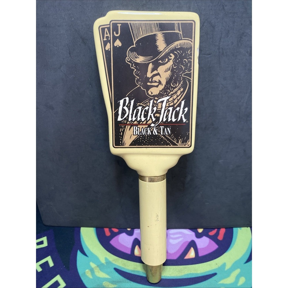 Black Jack Black & Tan Tap Handle Rare Beer Handle A2